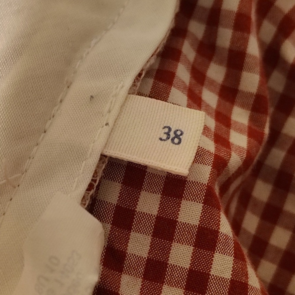 J.Crew Mens Red White Gingham Cotton Shorts Size 38 Preppy Plaid Summer - Picture 5 of 8